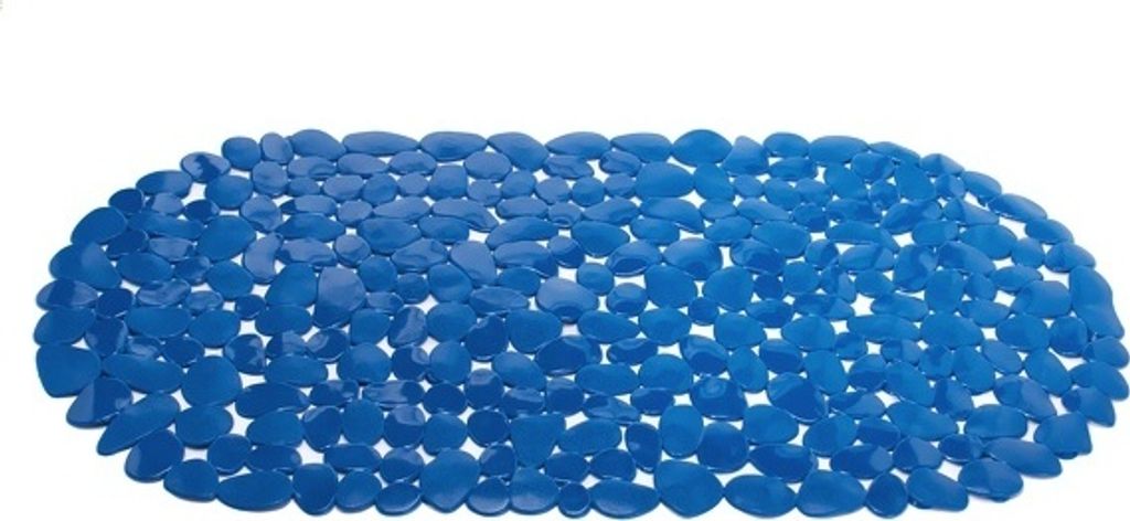 MSV Rutschfeste Dusch-/Badematte Bad - PVC - dunkelblau - 35 x 68 cm
