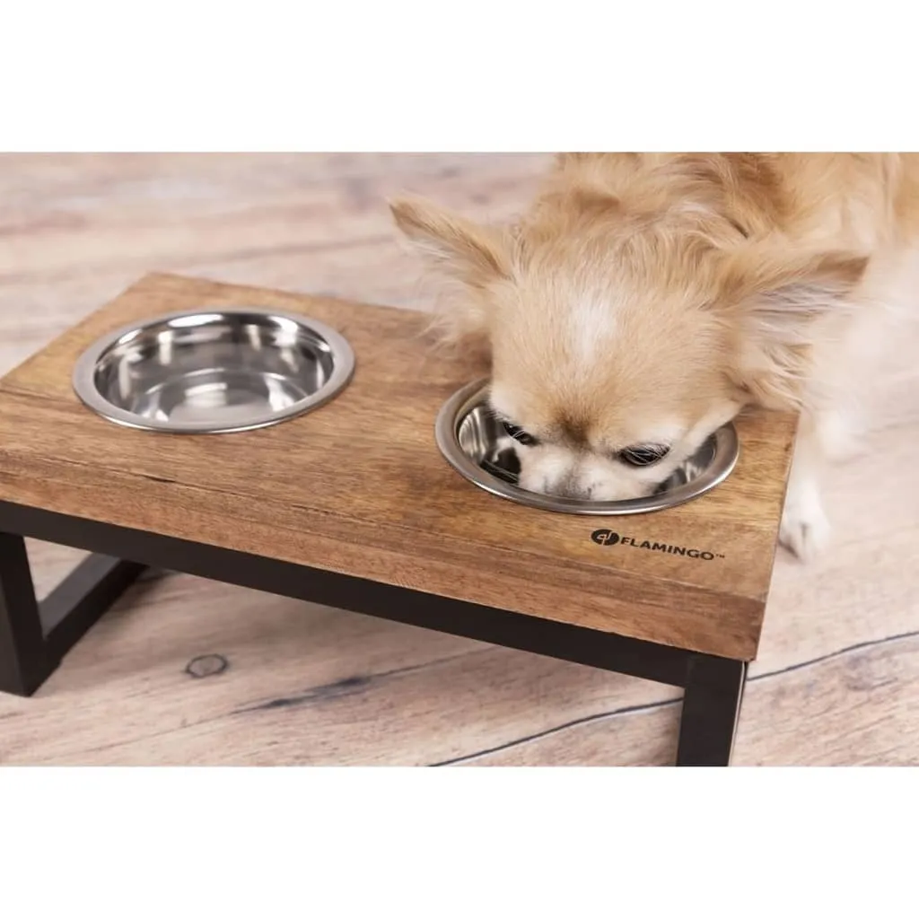 Set Tommy FLAMINGO 2x1600ml: Ciotole Rialzate Anti-Reflusso Cani