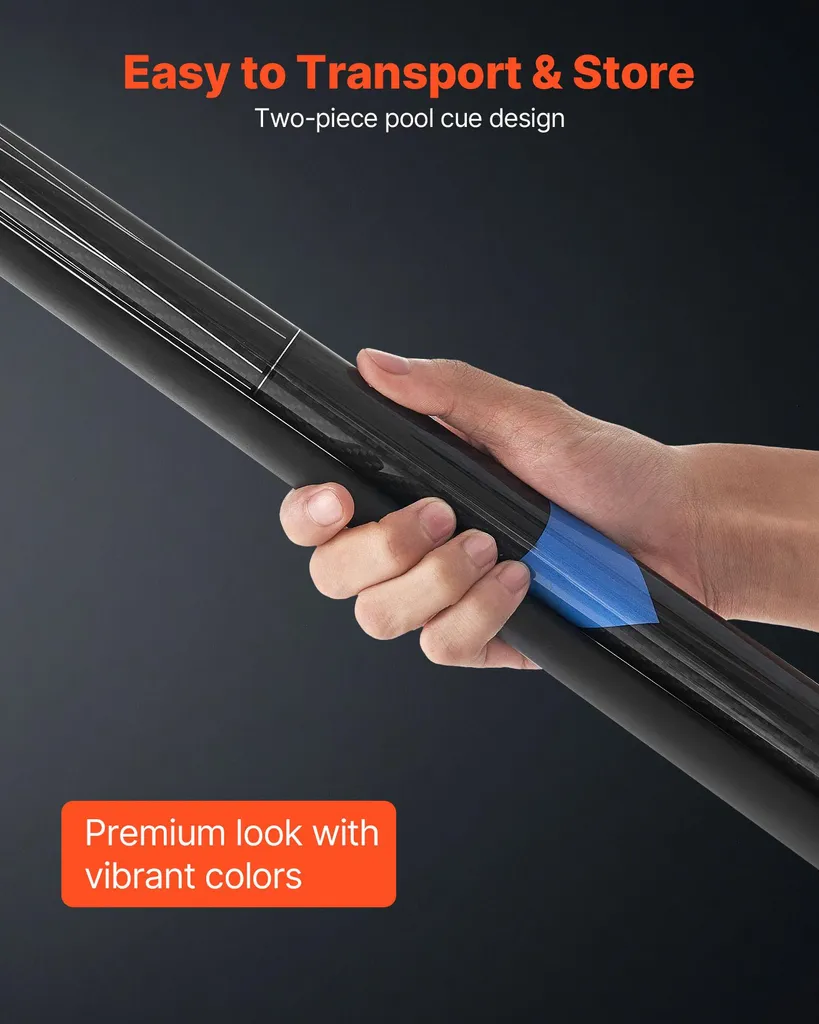 Queue de billard pour bar et maison en carbone 147cm ultra résistante - 5