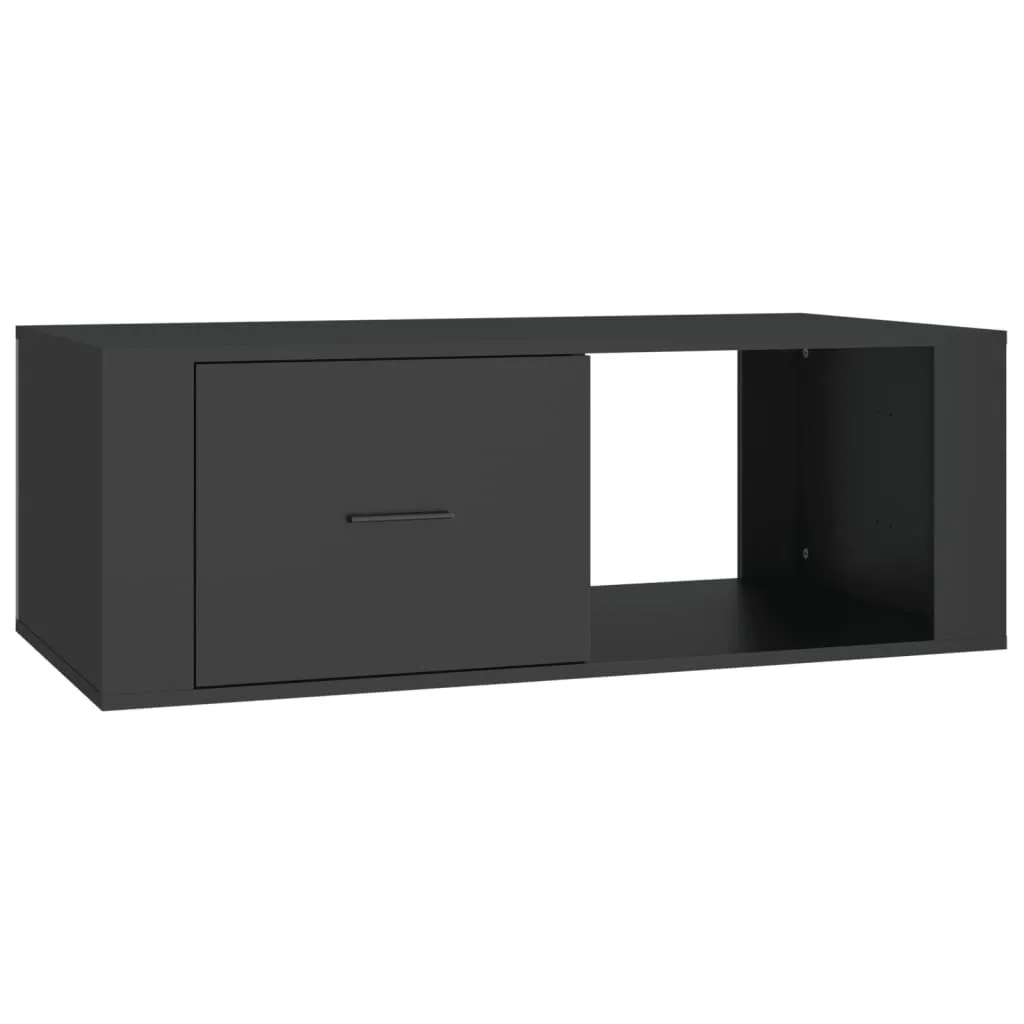Tavolino Nero 100x50,5x35 cm - Elegante Tavolo da Caffè per Soggiorno Moderno