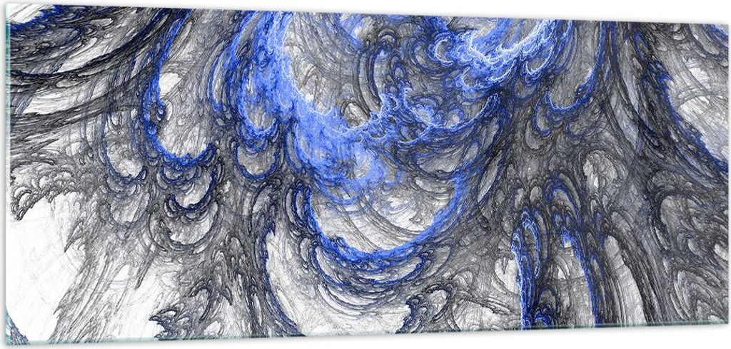 Bilder auf glas - Abstraktion modern - 100x40cm - Glasbilder - Wandbilder - Kunstdruck - zum Aufhängen bereit - Wanddekoration aus Glas - Glas Bil...