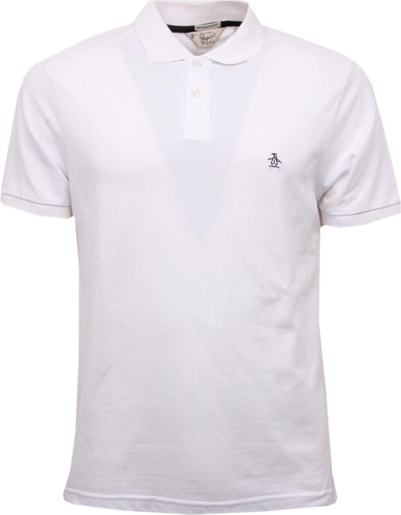 C7072 Hemd AN ORIGINAL PENGUIN BY MUNSINGWEAR weißes Poloshirt Mann