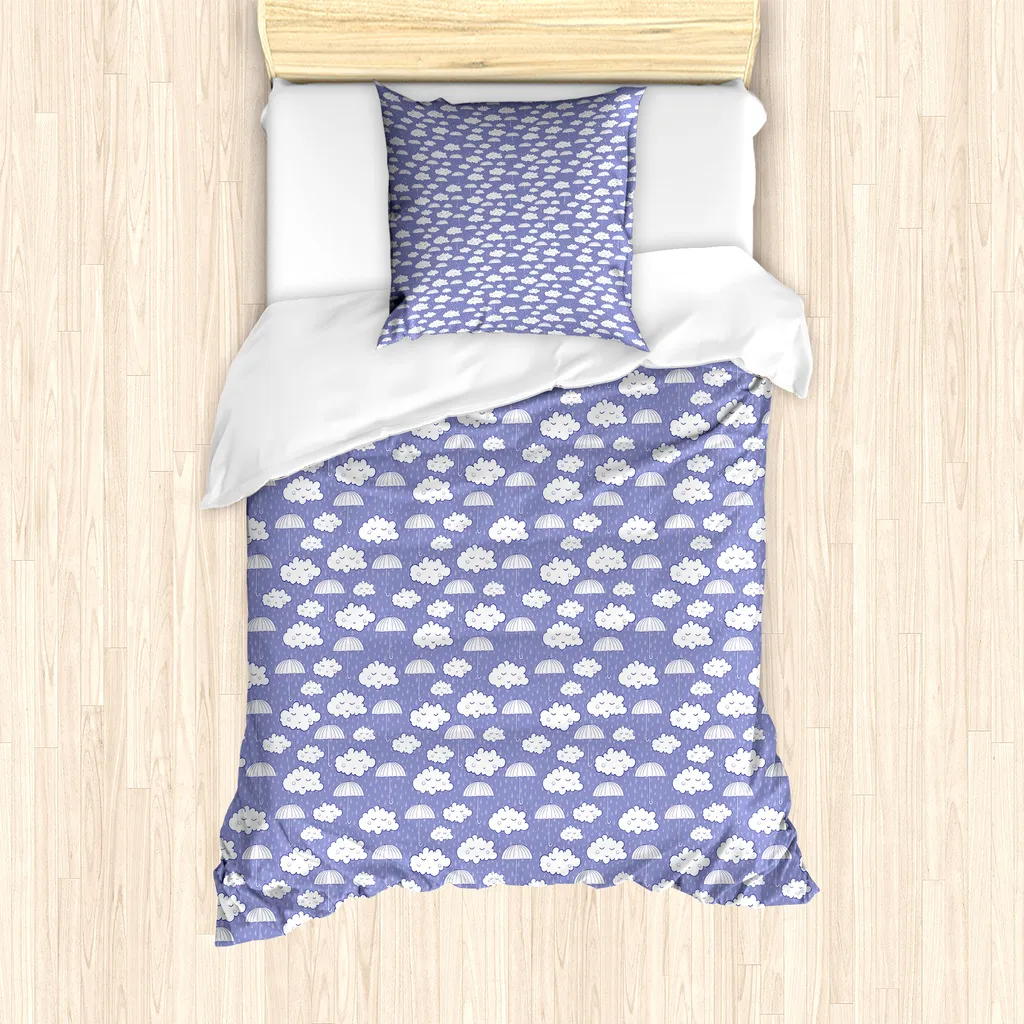 Parure Copripiumino ABAKUHAUS Blu Ceil | Design Nuvole Moderno
