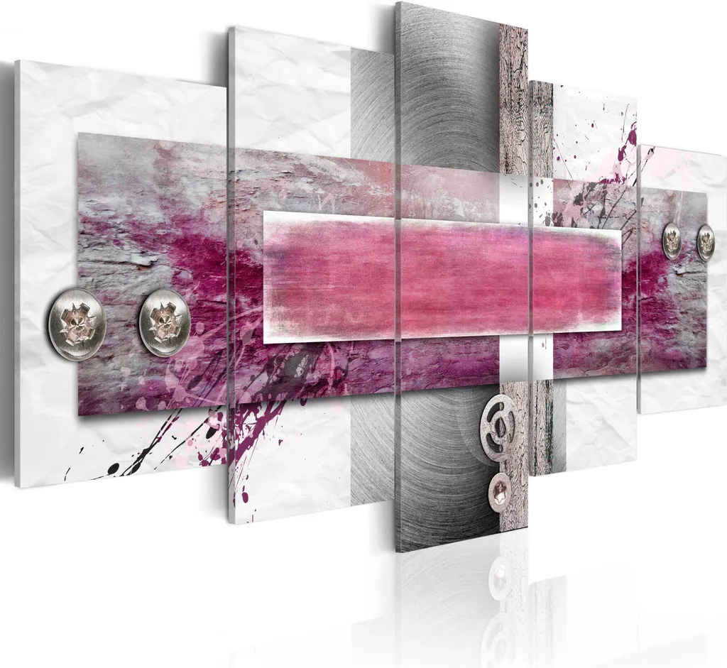 Decorazione Parete XXL 200x100 cm | Quadro 5 Pezzi Moderno Astratto