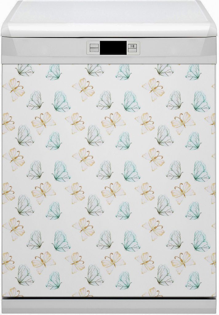 Küche Dekorative Magnete Magnet Folie für Geschirrspüler 60x80 cm - Schmetterlinge