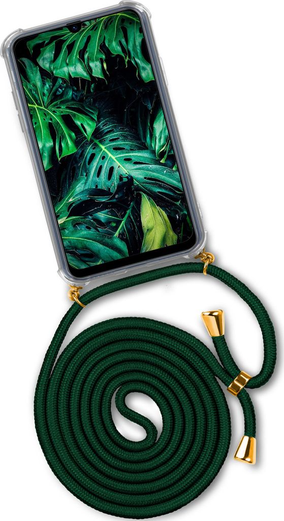TWIST-Case + TWIST-Cord für Samsung Galaxy M31, Farbe:Deepest Jungle (Gold)