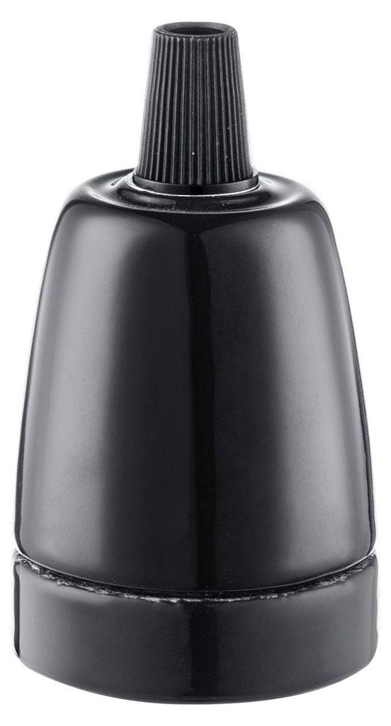 Home Sweet Home Posh E27 Fassung Porzellan schwarz