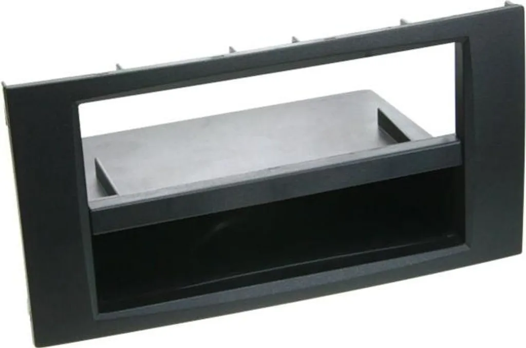 Supporto Autoradio Ford 1-DIN Nero | Cornice Montaggio con Tasca
