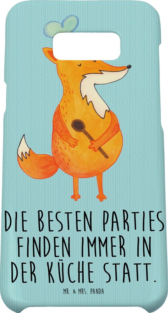 Mr. & Mrs. Panda Samsung Galaxy S8 plus Handyhülle Fuchs Koch - Türkis Pastell - Geschenk, Chefkoch, Handy Case, Hülle, Bäcker, Geburtstag, Hun...