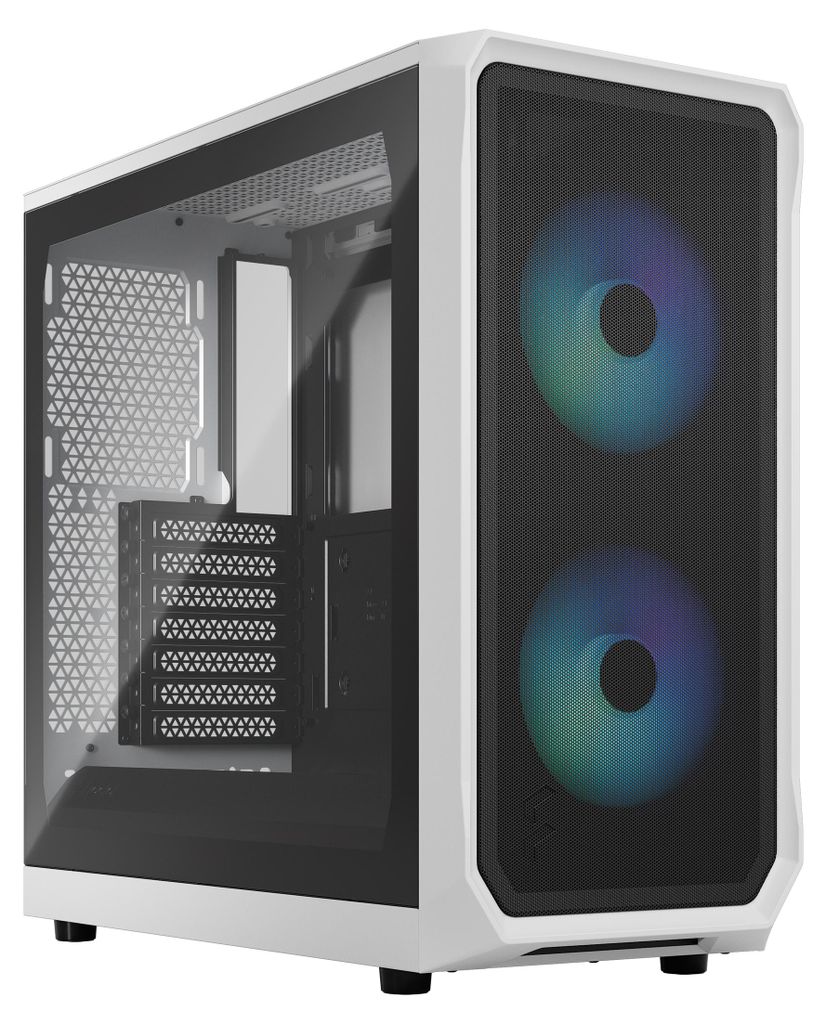 FRACTAL DESIGN Focus 2 RGB White TG Clear Tint PC Case Immagine del prodotto 