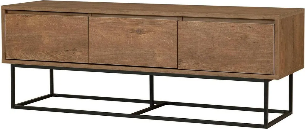 Meuble TV Salon 140 cm Iginia - Solution de Rangement Noyer Bruni Chic