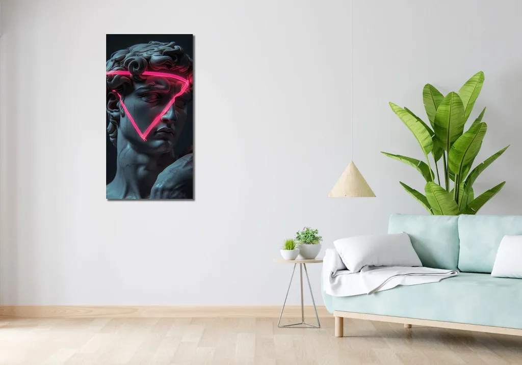 Tableau Image 50x100 cm Renaissance Néon pour une Déco Murale Chic - 2