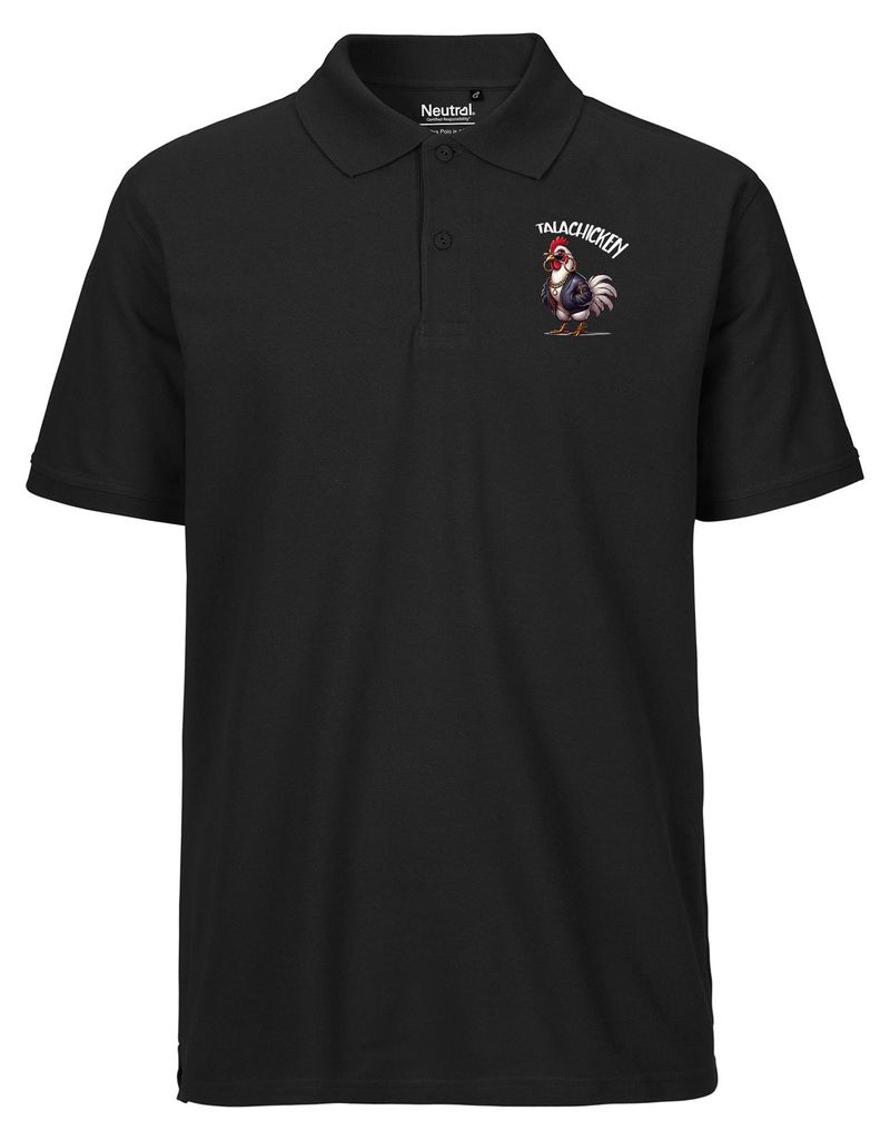 Huuraa Herren Polo Shirt Talachicken Meme Talahon S Black Bio Baumwolle Fairtrade Poloshirt Geschenkidee