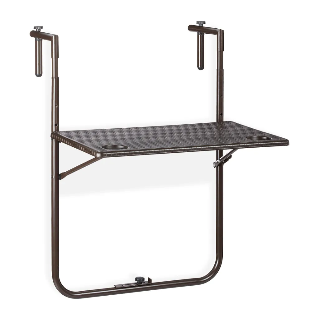 Table de balcon suspendue et rabattable pour petit espace extérieur - 10