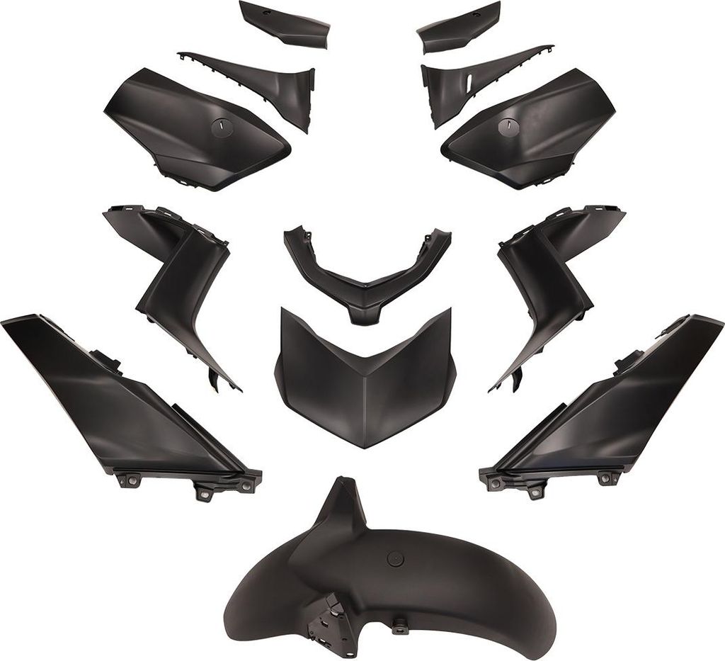 TNT Verkleidungskit 13 Teile Matt Schwarz für Yamaha X-Max 125-300