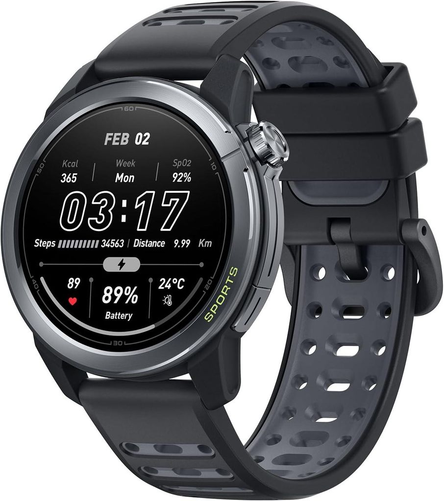 Mibro GS Active 2 Sportuhr mit GPS, AMOLED Display, Trainingsplänen, Herzfrequenz- & SpO2-Tracking, 15 Tage Akku, Bluetooth Calls