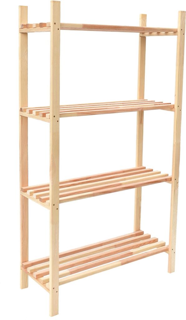 ROJAPLAST Holzregal 120 × 75 × 30 cm, 4 Fachböden Produktbild 