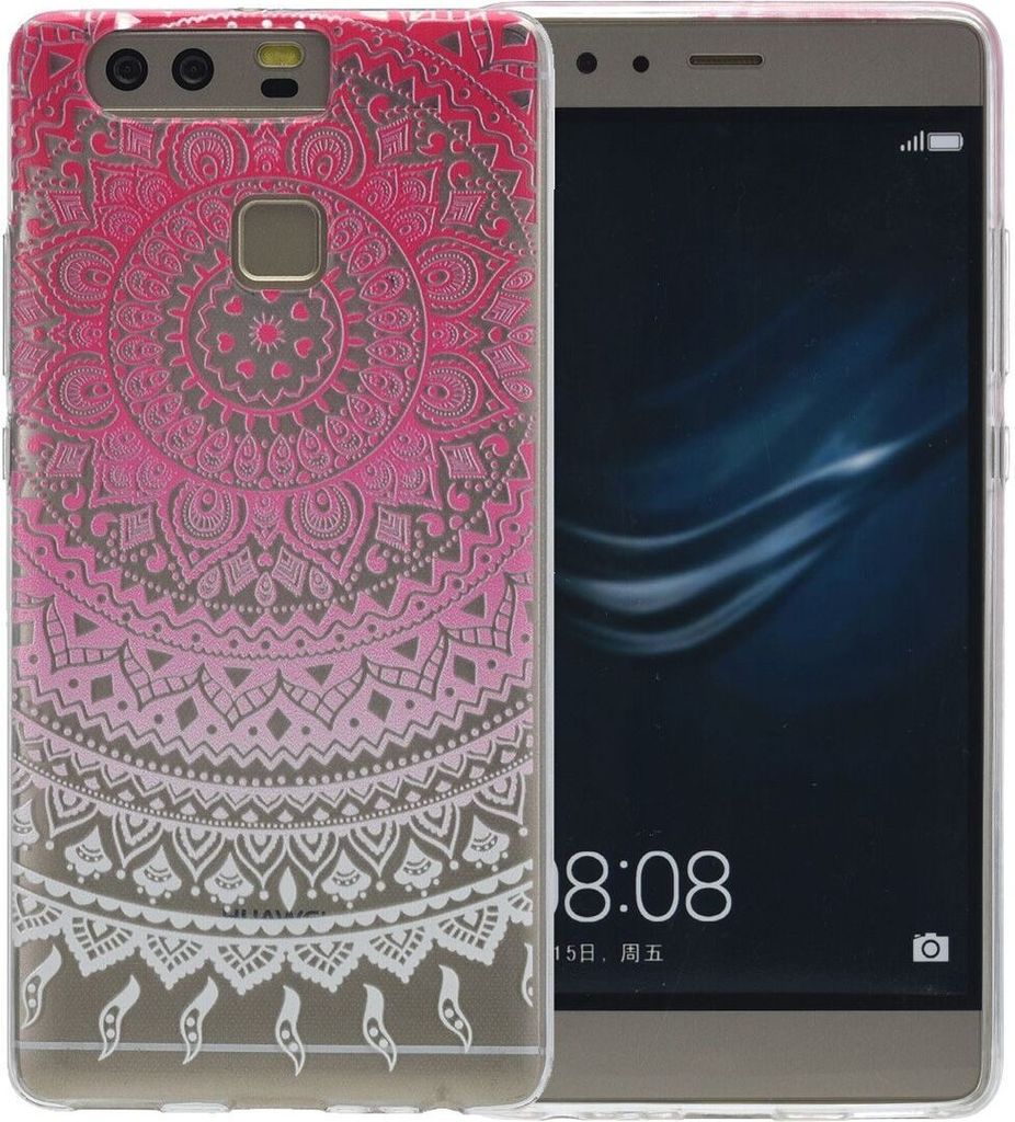 Henna Cover für Huawei Mate 10 Case Schutz Hülle Silikon Sonne Pink