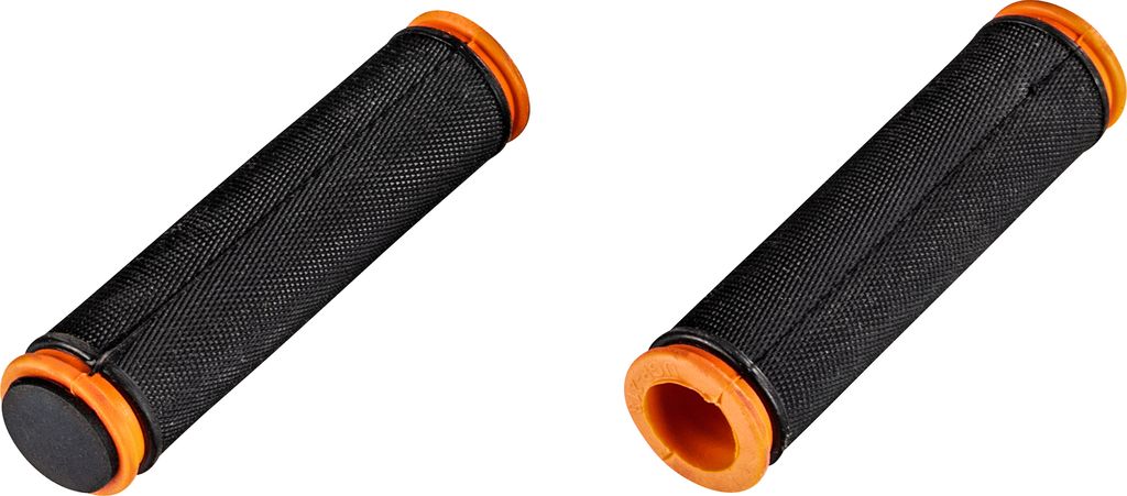 Galano Toxic Griffe 124 mm 22,2 mm Fahrradgriffe Grips Lenkergriffe Set rechts links Gummigriffe rutschfest MTB Mountainbike (schwarz/orange)