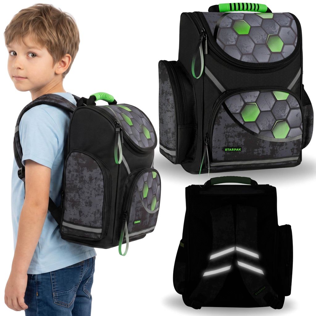 Fußball Schulrucksack für Jungen, verstärkt, mit Produktbild 