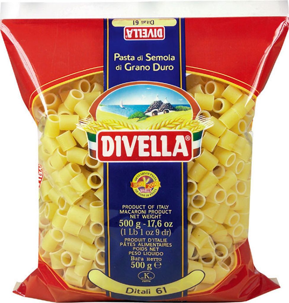 24x Divella Pasta Ditali N.61 500g Produktbild 