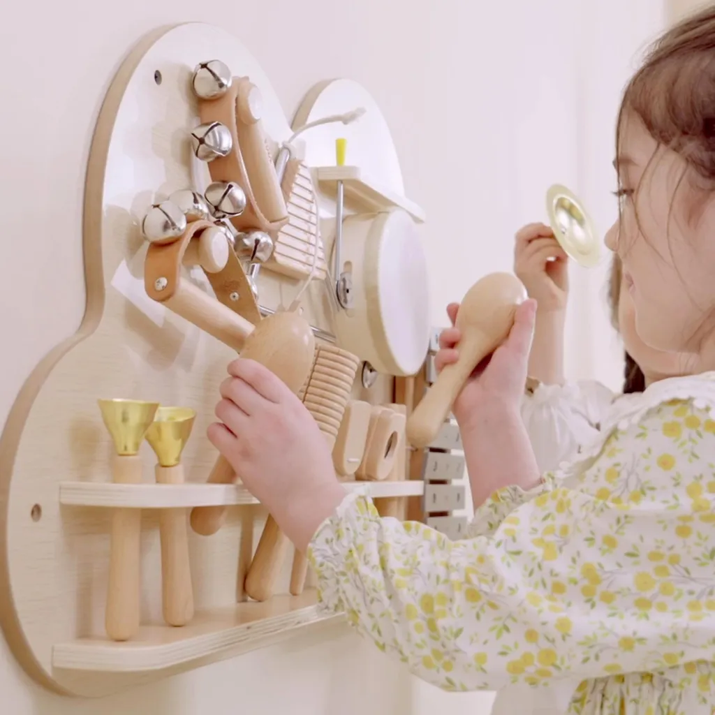 Set d'instruments de musique en bois : mallette de percussion Viga