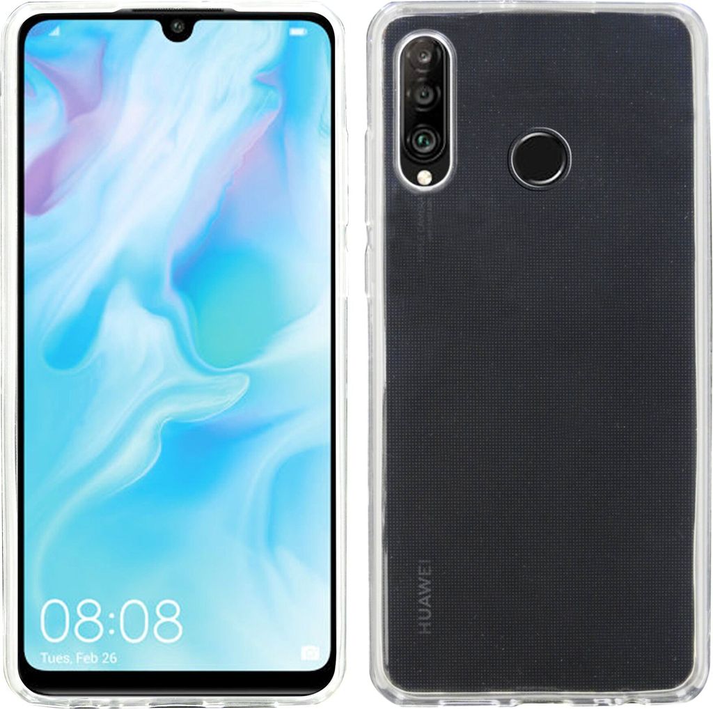 cofi1453 Silikon Hülle Basic kompatibel mit HUAWEI P30 LITE Case TPU Soft Handy Cover Schutz Transparent