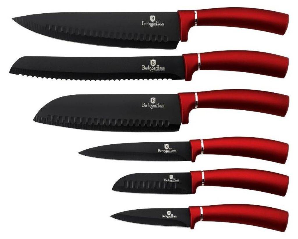 Messerset mit Antihaftoberfläche 6-tlg. Burgundy Metallic Produktbild 