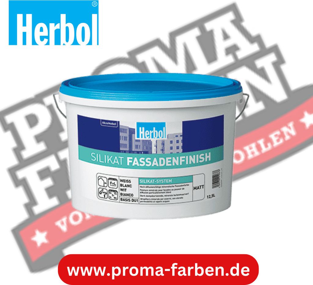 Herbol Silikat Fassadenfinish Weiss Gebindegröße: 1 Liter Produktbild 