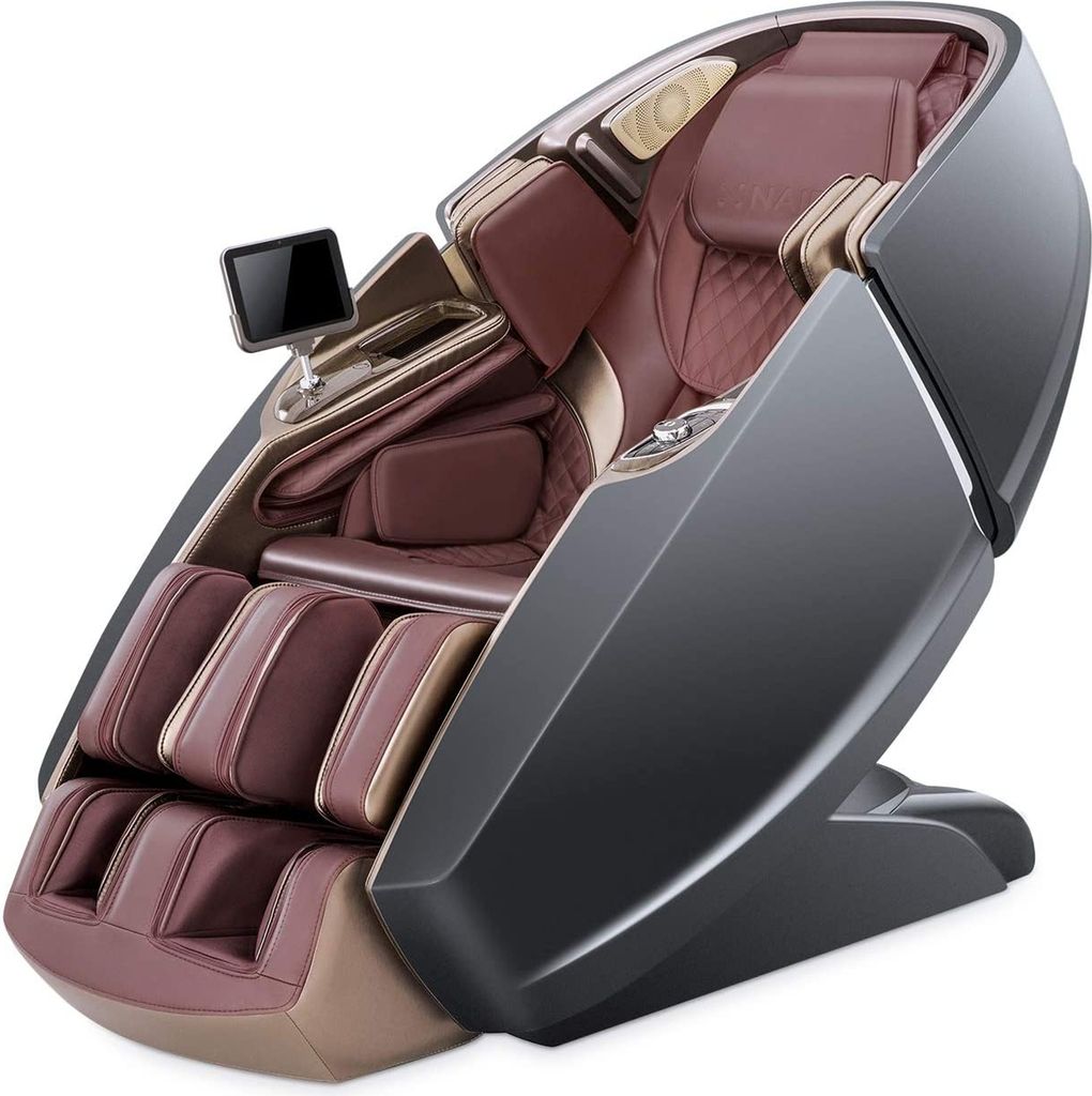 NAIPO Massagesessel Shiatsu Massage Stuhl Zero Gravity für Ganzkörper, mit Heizung, LED, SL Track, Klopfen, Kneten, Luft-Massage-System, Bluetoot...