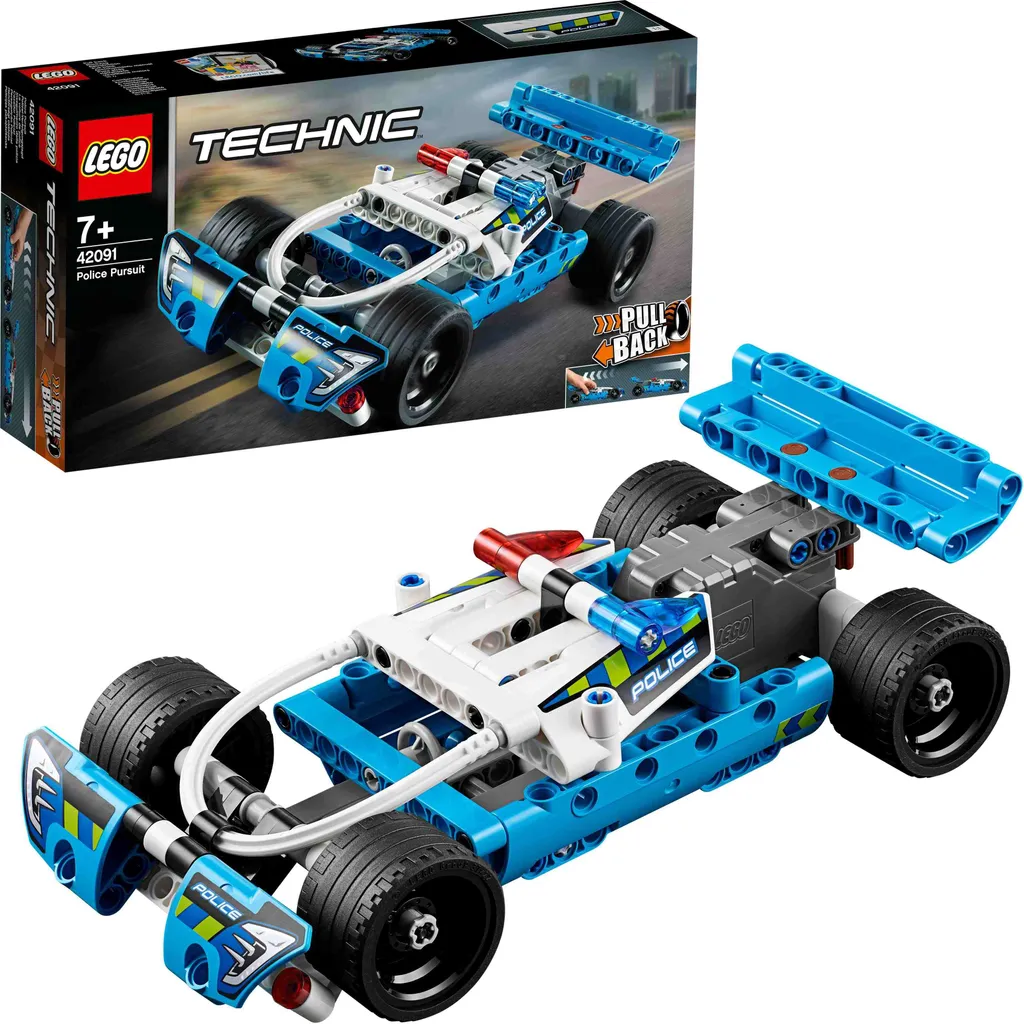 LEGO Technic 42091 Voiture de Police Robuste pour Courses sans Limite