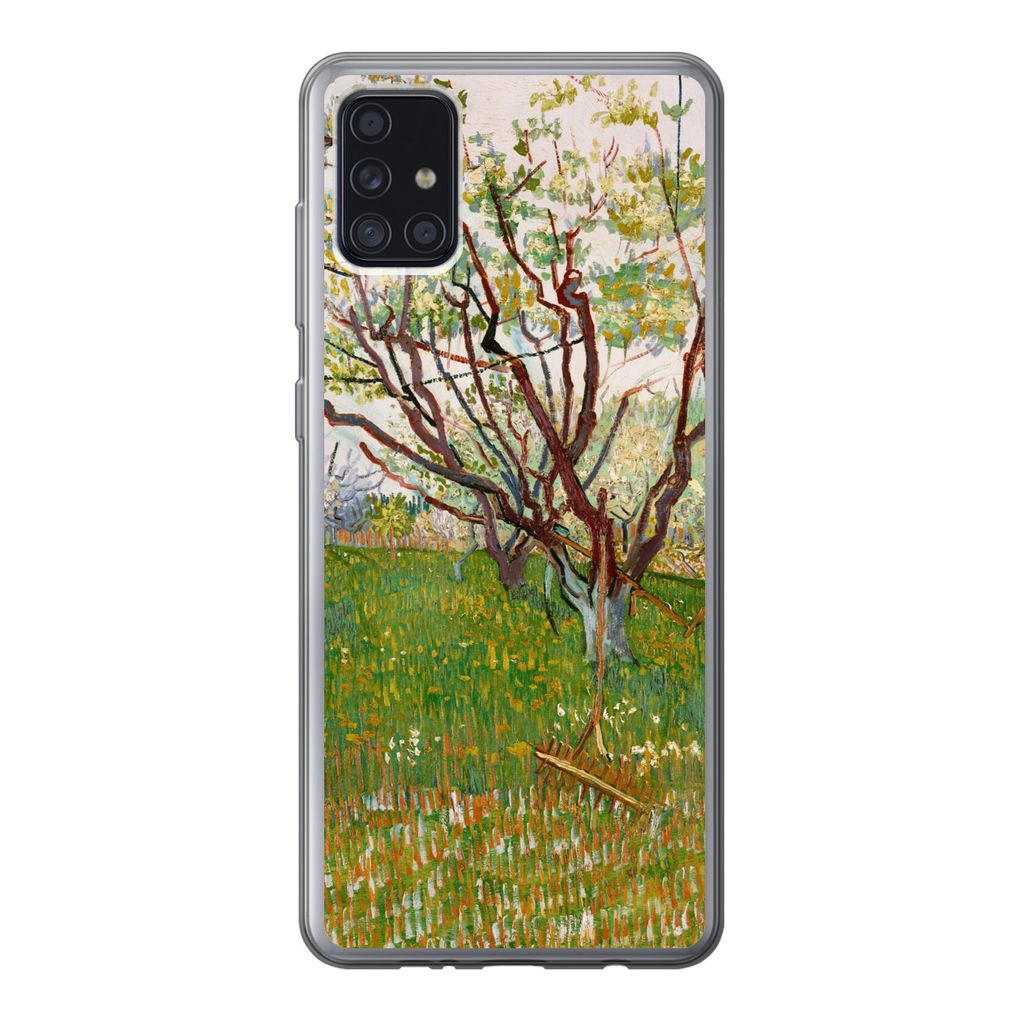 MuchoWow Handyhülle Schutzhülle Hülle für Samsung Galaxy A52 5G Blühender Obstgarten - Vincent van Gogh Silikon Softcase Handy Hülle - Umsc...