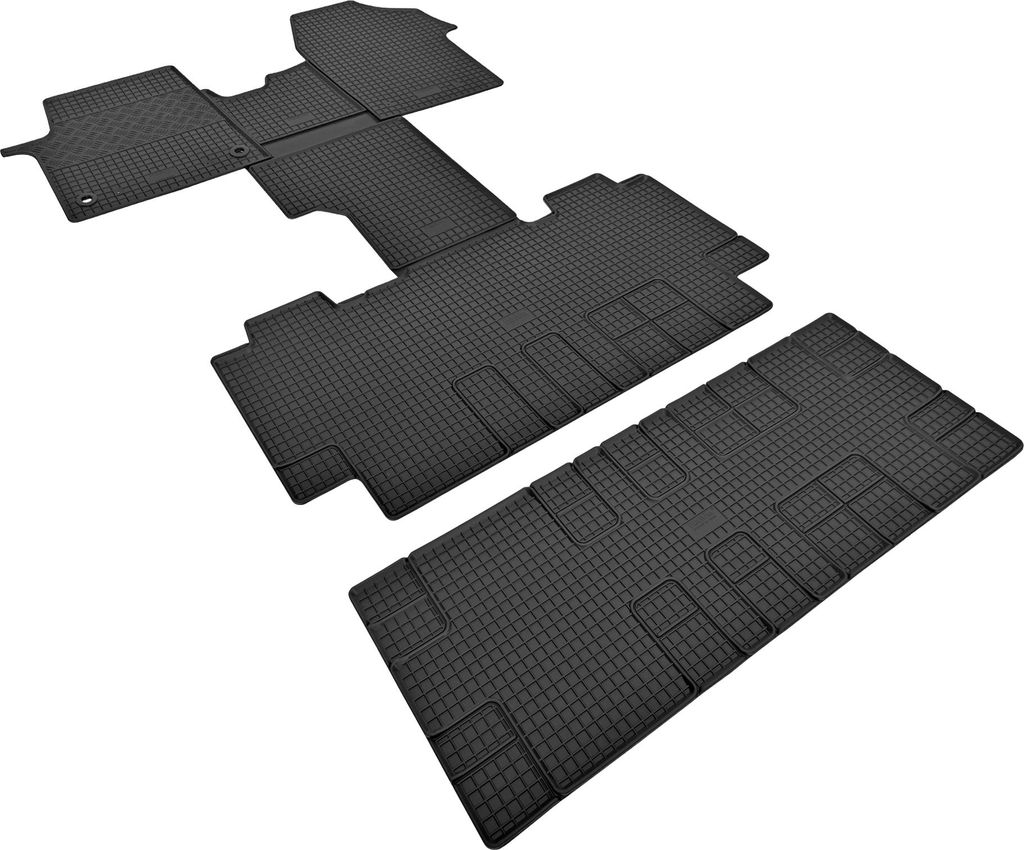 Passgenaue Gummifußmatten von Z4L passend für TOYOTA Proace ab 2016 | 8 Sitze LUX + TUNEL