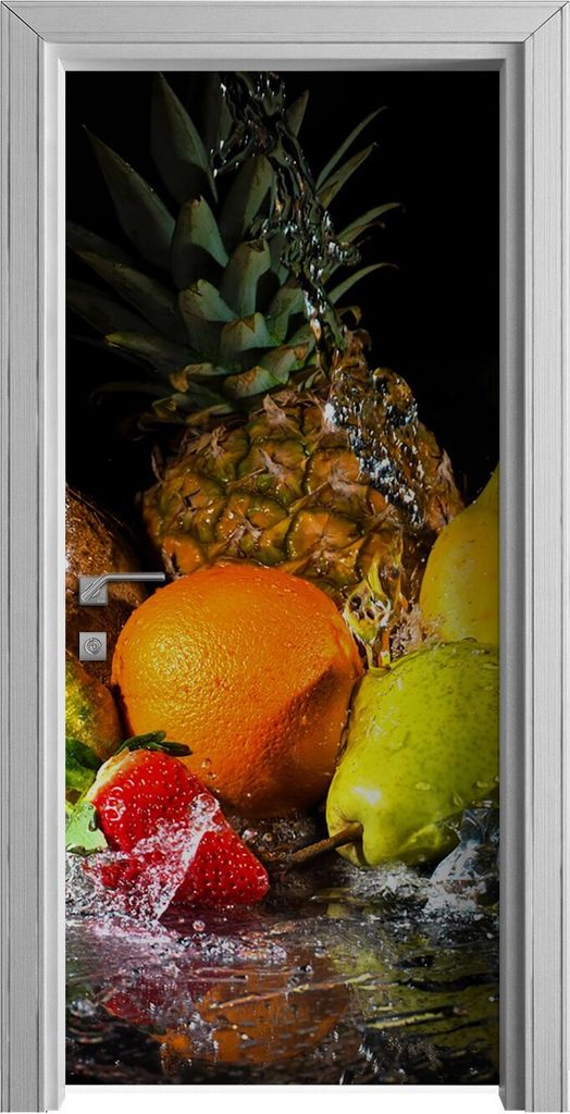 Tür Selbstklebende 90x210 cm Türfolie Türtapete Klebefolie - Farbige Früchte