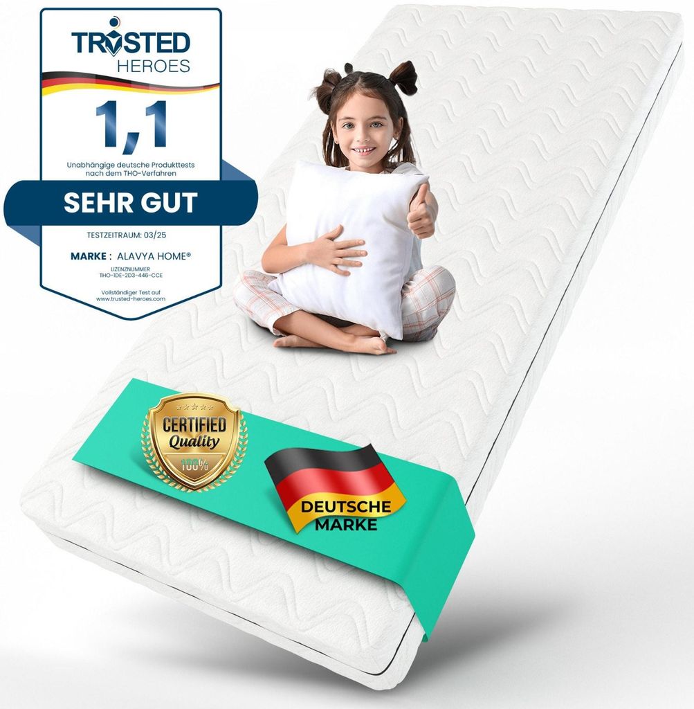 Alavya Home Kindermatratze COZY 90x190 cm Kaltschaum - Produktbild 