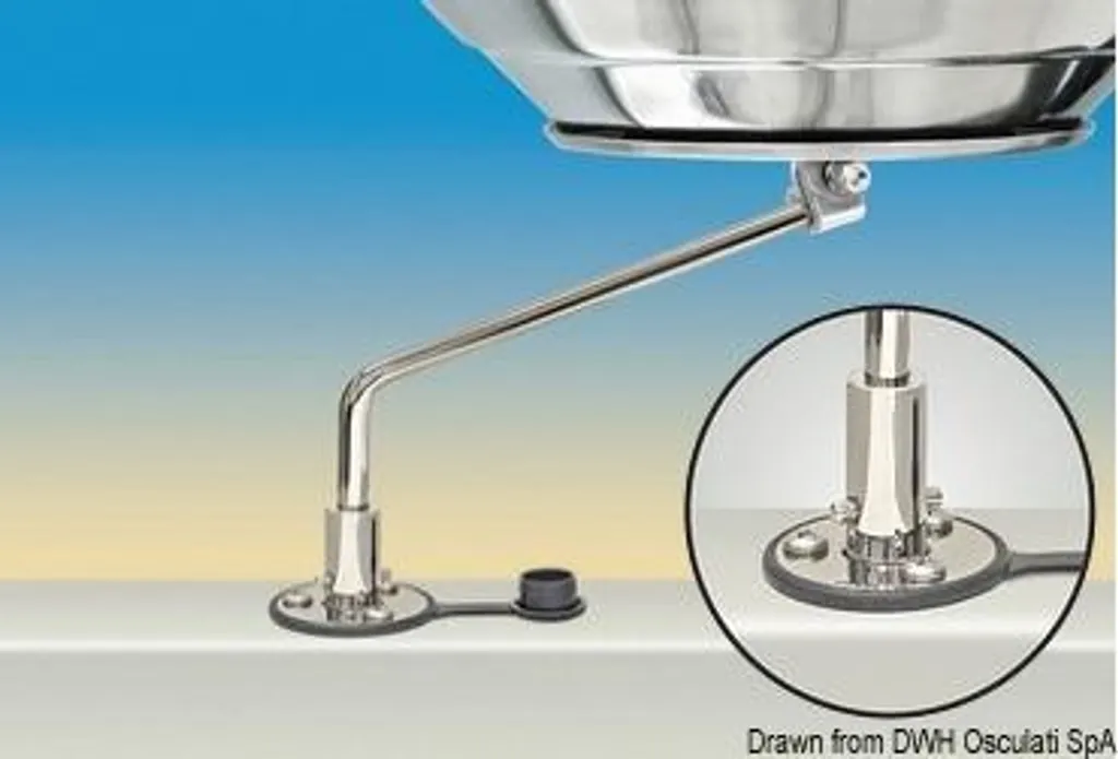 Support Magma Grill montage affleurant sur stringer pour bateau - 1 pièce