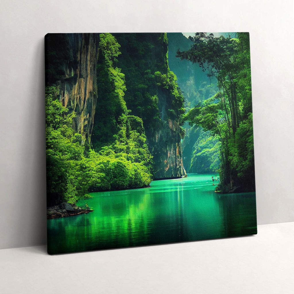 Travel Thailand – Leinwandbild Wandbild – 60x60 cm – Leinwandbilder – Wandbilder – Schlafzimmer – Flur