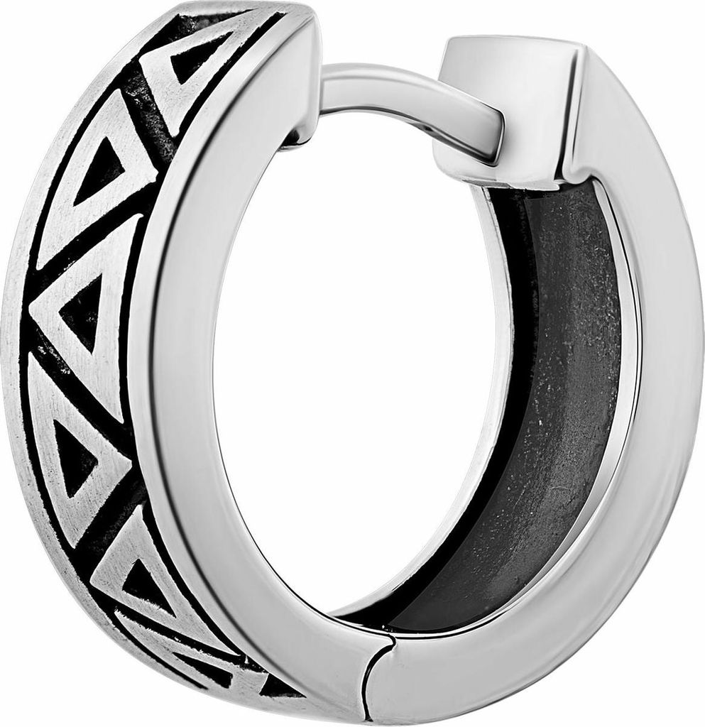 cai Single Creole 925/- Sterling Silber 1,3cm Silbergrau 274210094