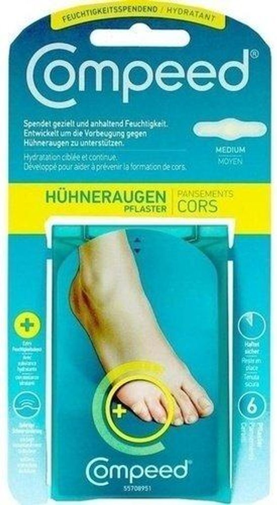 COMPEED Hühneraugen Pflaster feuchtigkeitsspendend 6St PZN 09289700