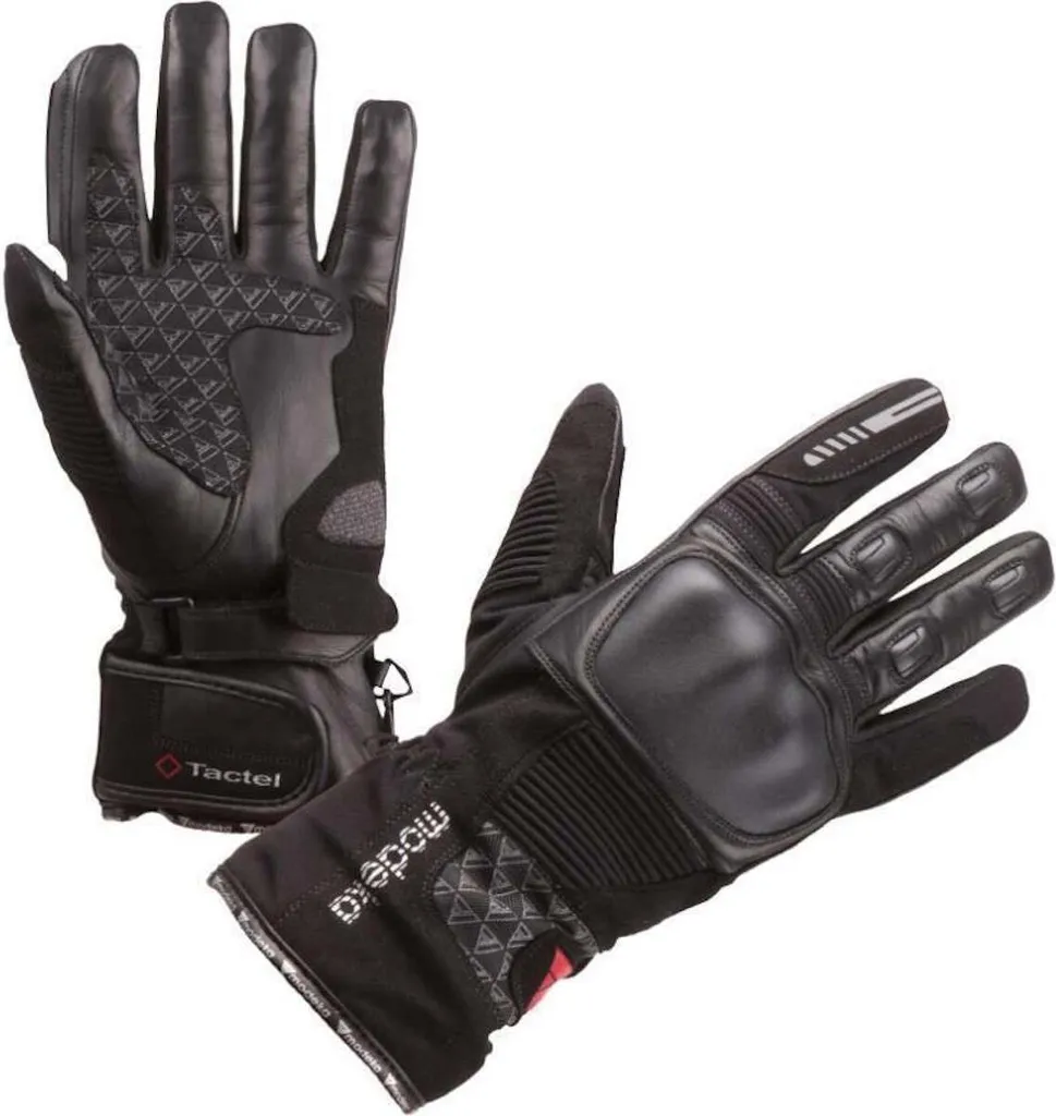 Gants moto femme Modeka Tacoma DS noirs en textile imperméable