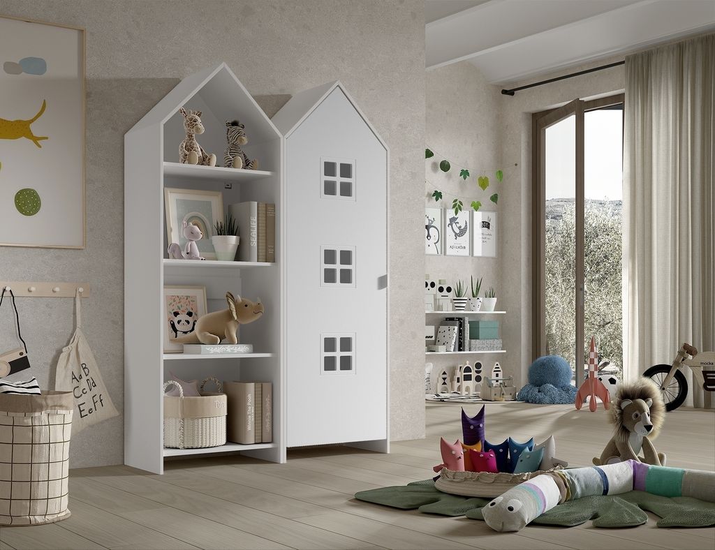 Kleiderschrank >CASAMI BRUGES< in Korpus Weiß / Front Weiß, MDF