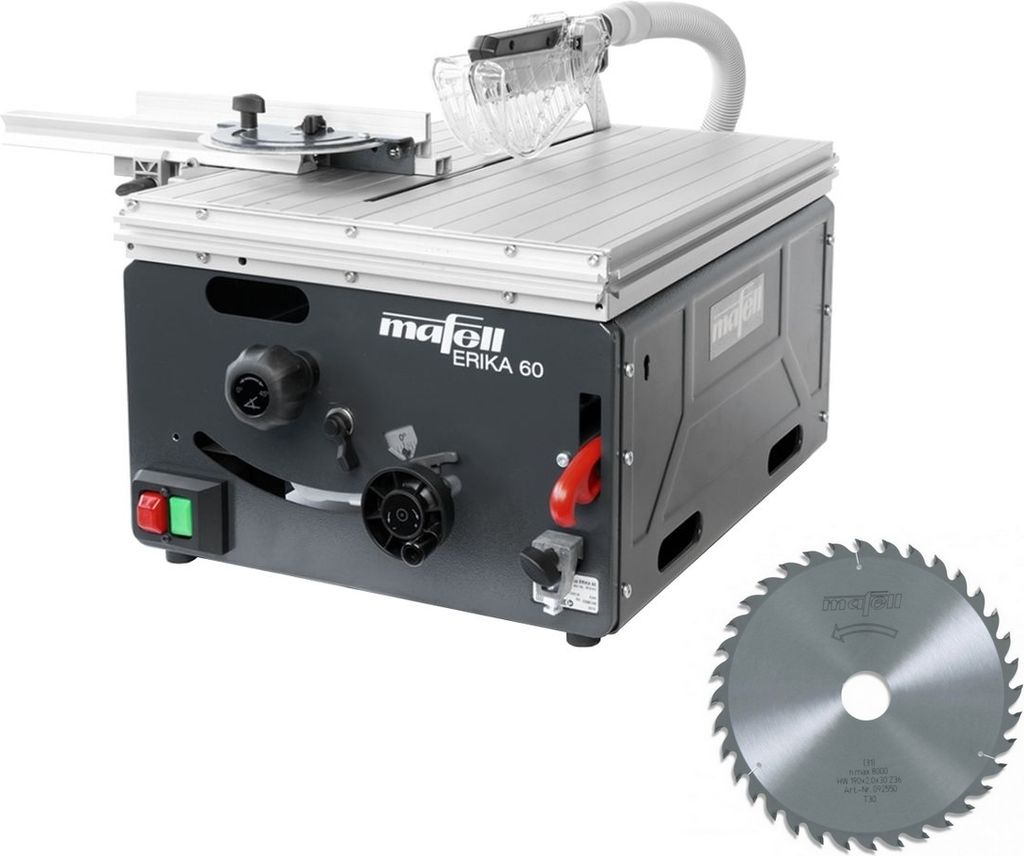 Mafell Unterflur-Zugsäge ERIKA 60 + HM-Blatt 190 x 1,2 / 2,0 x 30 mm 36Z/WZ