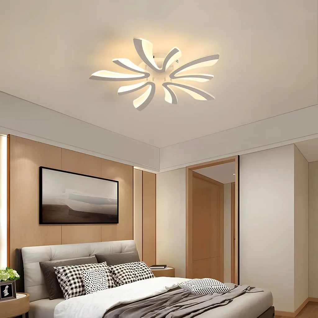 Plafonnier LED 48W Argent avec Intensité Réglable et Télécommande - 3