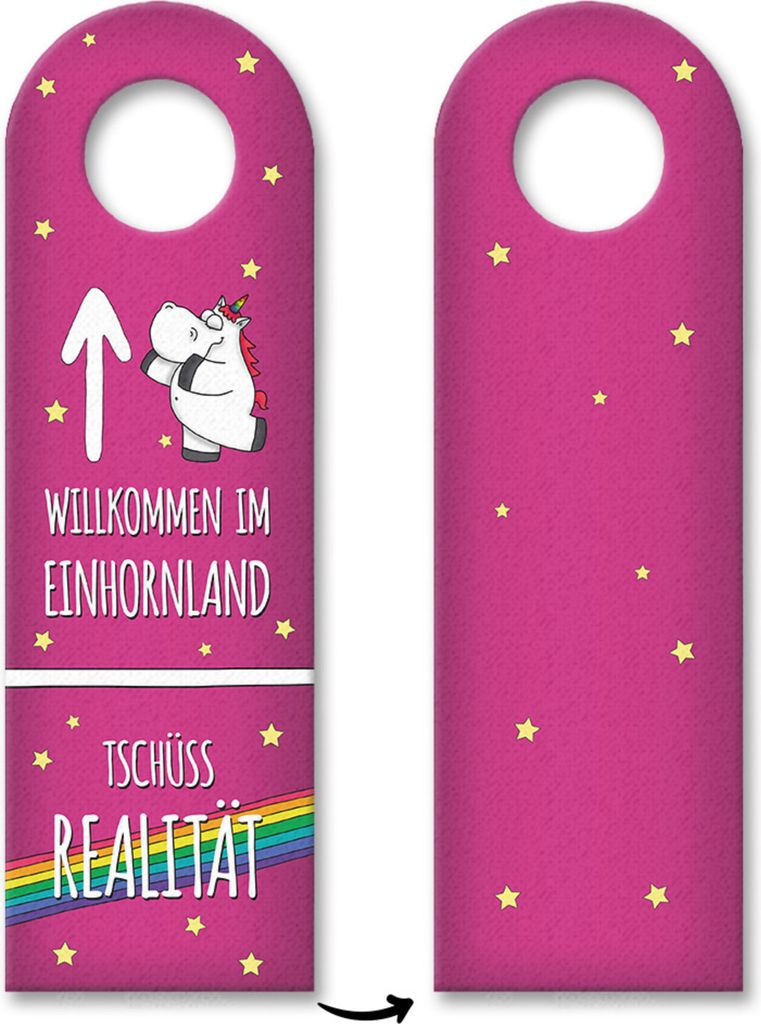 10x Willkommen im Einhornland Türhänger Türanhänger Türschild