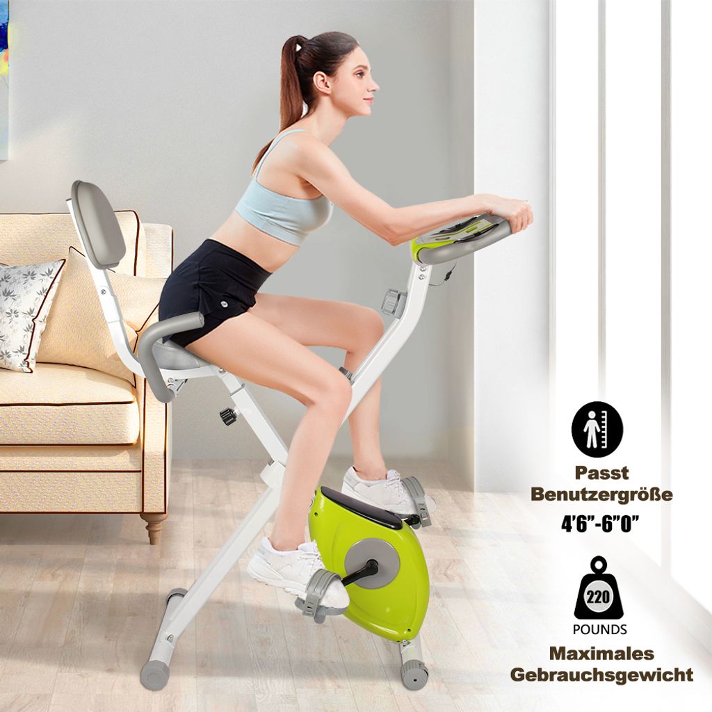 Cyclette - BIGZZIA Cyclette pieghevole 2 in 1 con bande di Immagine del prodotto 