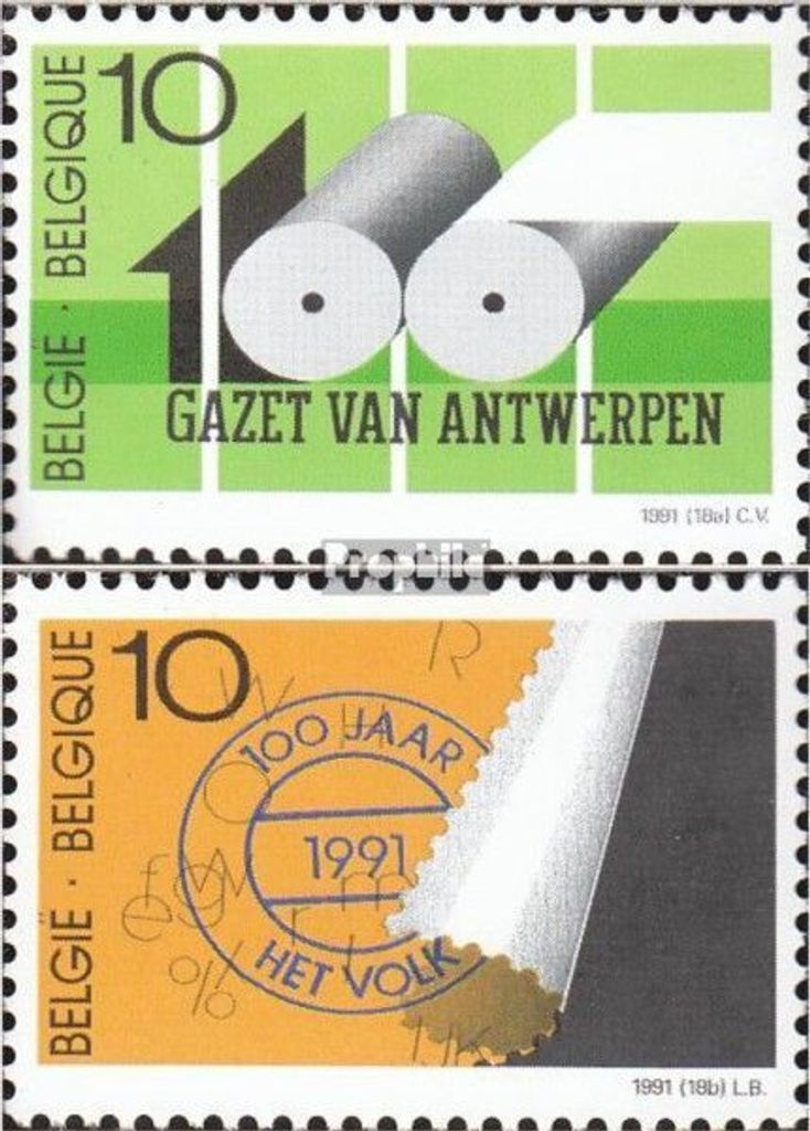 Briefmarken Belgien 1991 Mi 2487-2488 (kompl.Ausg.) postfrisch Presse