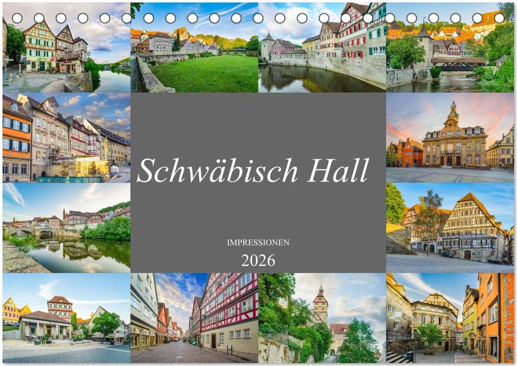 Schwäbisch Hall Impressionen (Tischkalender 2026 DIN A5 quer), CALVENDO Monatskalender