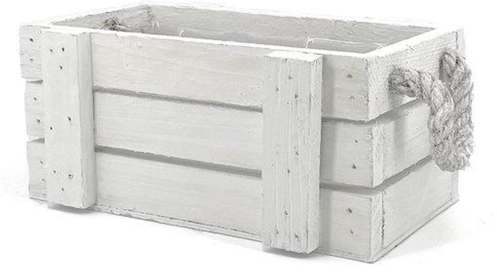 Eleganter rechteckiger Pflanzenkübel aus Holz