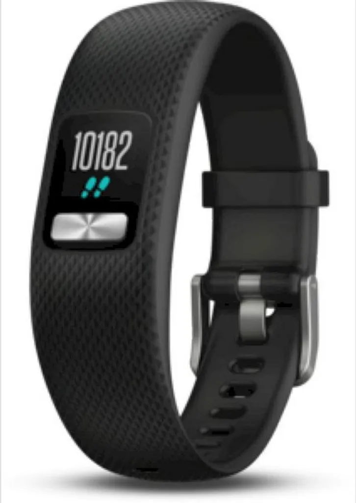 Bracelet d'Activité Garmin Vivofit 4 Noir Étanche avec Podomètre Taille S/M