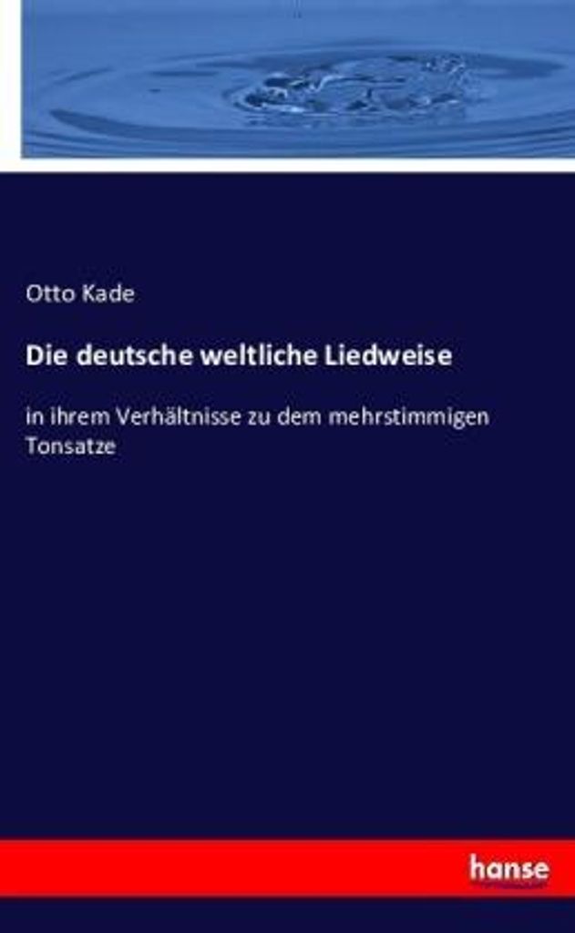 Die deutsche weltliche Liedweise